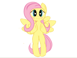 Size: 517x391 | Tagged: safe, artist:php10, fluttershy, pegasus, pony, g4, animated, bipedal, blush sticker, blushing, cute, dancing, female, mare, shyabetes, solo