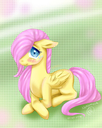 Size: 1200x1500 | Tagged: safe, artist:nekomash, fluttershy, g4, blushing, cute, female, filly, filly fluttershy, shyabetes, solo