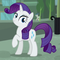 Size: 560x560 | Tagged: safe, screencap, rarity, g4, made in manehattan, cropped, female, solo