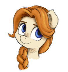 Size: 647x692 | Tagged: safe, artist:artguydis, female, leah (stardew valley), mare, ponified, portrait, stardew valley
