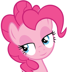 Size: 959x1024 | Tagged: safe, edit, vector edit, pinkie pie, g4, hearthbreakers, condescending ponka, condescending wonka, female, inverted mouth, lidded eyes, meme, ponified meme, reaction image, roald dahl, simple background, smiling, solo, transparent background, vector, willy wonka and the chocolate factory