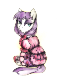 Size: 929x1228 | Tagged: safe, artist:buttersprinkle, maud pie, g4, clothes, cute, dress, female, solo, traditional art