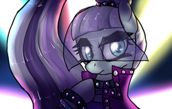 Size: 1024x649 | Tagged: safe, artist:not-ordinary-pony, coloratura, earth pony, pony, g4, countess coloratura, female, frown, looking at you, mare, pointing at self, solo, veil