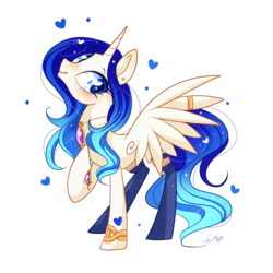 Size: 1200x1200 | Tagged: safe, artist:ipun, oc, oc only, alicorn, pony, clothes, heart eyes, simple background, solo, stockings, transparent background, wingding eyes
