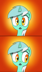 Size: 992x1690 | Tagged: safe, artist:doublewbrothers, edit, lyra heartstrings, pony, unicorn, g4, abstract background, bust, female, mare, solo