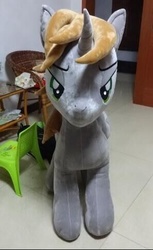 Size: 297x486 | Tagged: safe, artist:hutouluosha, oc, oc only, oc:littlepip, pony, unicorn, fallout equestria, commission, fanfic, female, horn, irl, mare, photo, plushie, solo