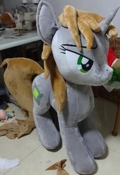 Size: 321x468 | Tagged: safe, artist:hutouluosha, oc, oc only, oc:littlepip, pony, unicorn, fallout equestria, commission, fanfic, female, horn, irl, mare, photo, plushie, solo