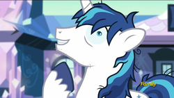 Size: 1920x1080 | Tagged: safe, screencap, shining armor, g4, the crystalling, cracked armor, discovery family logo, it runs in the family, sleep deprivation, stubble
