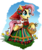 Size: 1280x1538 | Tagged: safe, artist:gray--day, fluttershy, pony, g4, bipedal, clothes, daffodil, dress, easter, easter egg, female, folk costume, poland, solo, traditional dress, tulip, łowicz