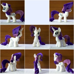 Size: 3988x3988 | Tagged: safe, artist:egalgay, rarity, g4, handmade, high res, irl, photo, plushie, solo