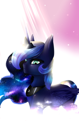 Size: 1600x2435 | Tagged: safe, artist:lucume, princess luna, g4, crepuscular rays, female, solo