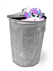 Size: 1200x1600 | Tagged: safe, princess flurry heart, g4, the crystalling, abuse, drama, female, flurry heart drama, flurrybuse, go to sleep sombra, op is a duck, op is trying to start shit, solo, trash can