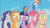 Size: 1960x1088 | Tagged: safe, screencap, applejack, fluttershy, pinkie pie, rainbow dash, rarity, twilight sparkle, alicorn, pony, g4, the crystalling, d:, discovery family logo, female, floppy ears, mane six, mare, surprised, twilight sparkle (alicorn)