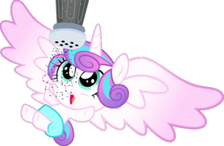 Size: 1105x722 | Tagged: safe, princess flurry heart, alicorn, pony, g4, the crystalling, abuse, child abuse, female, flurrybuse, foal, foal abuse, food, op wants to watch the world burn, pepper, pure unfiltered evil, salt, solo, this will end in property damage, this will end in tears and/or death, xk-class end-of-the-world scenario, you dun goofed, you monster