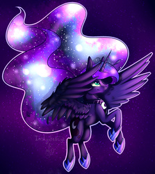 Size: 1776x1991 | Tagged: safe, artist:immagoddampony, artist:mylittledrawingpony, princess luna, g4, collaboration, female, solo