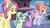 Size: 1920x1080 | Tagged: safe, screencap, amber laurel, cloudy spinel, coral shores, ruby love, scarlet heart, crystal pony, pony, g4, the crystalling, background pony, discovery family logo, female, filly, mare