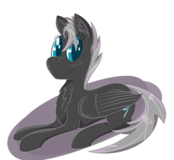 Size: 2305x2125 | Tagged: safe, artist:darklordsnuffles, oc, oc only, oc:#4330715, oc:masque, pegasus, pony, high res, lying down, solo