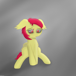 Size: 1024x1024 | Tagged: safe, artist:ironshift, apple bloom, bat pony, pony, g4, bat ponified, female, race swap, red eyes, solo