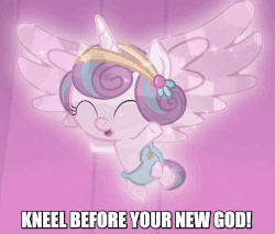Size: 994x847 | Tagged: safe, screencap, princess flurry heart, crystal pony, pony, g4, the crystalling, animated, baby, baby alicorn, baby flurry heart, baby pony, cloth diaper, cooing, crystal diaper, crystallized, cute, diaper, diapered, diapered filly, female, filly, flurrybetes, hairclip, happy, loop, open mouth, pink diaper, safety pin, smiling