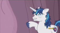 Size: 1440x810 | Tagged: safe, screencap, shining armor, g4, the crystalling, discovery family logo, sleep deprivation