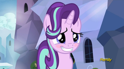 Size: 730x410 | Tagged: safe, screencap, starlight glimmer, pony, unicorn, g4, the crystalling, blushing, cute, daaaaaaaaaaaw, discovery family logo, female, glimmerbetes, mare, smiling, solo