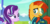 Size: 1176x574 | Tagged: safe, screencap, starlight glimmer, sunburst, pony, unicorn, g4, my little pony: friendship is magic, the crystalling, blaze (coat marking), blushing, cloak, clothes, coat markings, discovery family logo, eye contact, facial markings, female, glasses, male, mare, open mouth, smiling, socks (coat markings), stallion, sunburst's cloak, sunburst's glasses