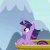 Size: 452x452 | Tagged: safe, screencap, twilight sparkle, alicorn, pony, g4, the crystalling, animated, balcony, cute, female, grin, leaning, mare, smiling, snow, snowflake, snowflake envelope, solo, spread wings, twiabetes, twilight sparkle (alicorn), wing hands