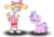 Size: 545x371 | Tagged: safe, artist:toonalexsora007, diamond tiara, g4, crossover, helga pataki, hey arnold, shadow, simple background, transparent background