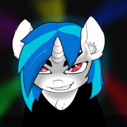 Size: 2400x2400 | Tagged: safe, artist:steam craft, dj pon-3, vinyl scratch, g4, female, high res, simple background, solo