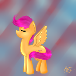 Size: 1000x1000 | Tagged: safe, artist:catopia26, scootaloo, g4, female, solo