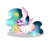 Size: 1900x1600 | Tagged: safe, artist:norica-official, princess celestia, pony, g4, easter, easter egg, female, magic, mare, mouth hold, paintbrush, prone, simple background, solo, spread wings, telekinesis, transparent background