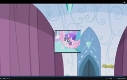 Size: 1428x900 | Tagged: safe, edit, edited screencap, screencap, princess flurry heart, g4, my little pony: friendship is magic, the crystalling, discovery family logo