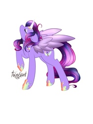 Size: 960x1280 | Tagged: safe, artist:tawnysweet, oc, oc only, oc:dazzling talents, alicorn, pony, alicorn oc, solo