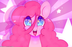 Size: 3500x2300 | Tagged: safe, artist:bunxl, pinkie pie, g4, cute, diapinkes, female, happy, high res, smiling, solo, starry eyes, wingding eyes