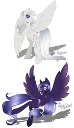 Size: 742x1280 | Tagged: safe, artist:tawnysweet, oc, oc only, alicorn, pegasus, pony, alicorn oc