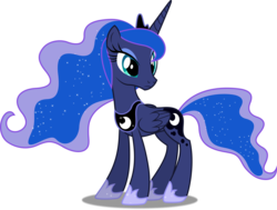 Size: 5000x3788 | Tagged: safe, artist:dashiesparkle, princess luna, g4, the crystalling, female, frown, looking back, simple background, solo, transparent background, vector