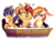 Size: 1280x969 | Tagged: safe, artist:spookyle, oc, oc only, oc:pumpkin candy, oc:pumpkin patch, oc:spookie, bat pony, bat pony unicorn, pony, armpits, bath, bathtub, ear tufts, floppy ears, happy, trio, unamused