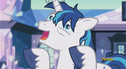 Size: 486x268 | Tagged: safe, edit, edited screencap, screencap, shining armor, g4, the crystalling, animated, cracked armor, discovery family logo, gif, male, messy mane, sleep deprivation, solo, tired