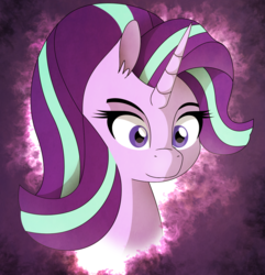 Size: 1198x1244 | Tagged: safe, artist:ivacatherianoid, starlight glimmer, pony, g4, bust, female, head, mare, smiling, solo