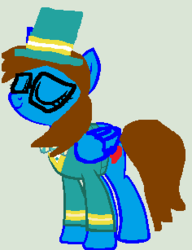 Size: 236x307 | Tagged: safe, oc, oc only, oc:sandra garcia, 1000 hours in ms paint, hat, ms paint, ponytones outfit, top hat