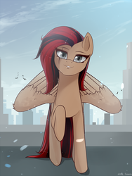 Size: 1500x2000 | Tagged: safe, artist:shellydreams, oc, oc only, oc:sayonara maxwell, pegasus, pony, scar, solo