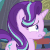 Size: 484x484 | Tagged: safe, screencap, starlight glimmer, sunburst, pony, g4, the crystalling, animated, nose wrinkle, sweat