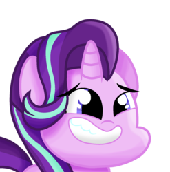 Size: 1400x1415 | Tagged: safe, artist:laserpewpewrblx, starlight glimmer, g4, awkward smile, female, simple background, smiling, solo, teeth, transparent background