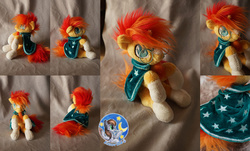 Size: 1655x1000 | Tagged: safe, artist:essorille, sunburst, g4, the crystalling, cute, irl, photo, plushie, solo, sunbetes, that was fast