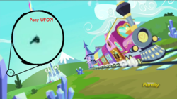 Size: 1600x900 | Tagged: safe, screencap, thorax, changeling, g4, the crystalling, crystal empire, discovery family logo, foreshadowing, train