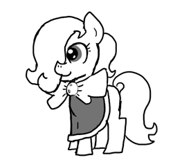 Size: 640x600 | Tagged: safe, artist:ficficponyfic, oc, oc only, oc:emerald jewel, colt quest, bowtie, child, clothes, clothes swap, colt, cute, femboy, foal, hair over one eye, male, mantle, story included, trap