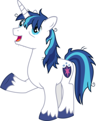 Size: 2523x3178 | Tagged: safe, artist:sketchmcreations, shining armor, g4, the crystalling, cracked armor, derp, high res, male, messy hair, messy mane, open mouth, raised hoof, simple background, sleep deprivation, solo, transparent background, vector