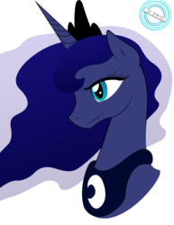 Size: 5000x6491 | Tagged: safe, artist:kp-shadowsquirrel edits, artist:vectorpone, princess luna, g4, absurd resolution, female, portrait, simple background, solo, transparent background, vector