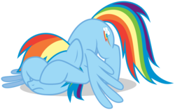 Size: 1541x972 | Tagged: safe, artist:jp, derpibooru exclusive, rainbow dash, g4, the crystalling, .svg available, covering eyes, female, simple background, solo, svg, transparent background, vector