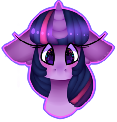 Size: 1850x1930 | Tagged: safe, artist:bunxl, twilight sparkle, g4, female, floppy ears, solo